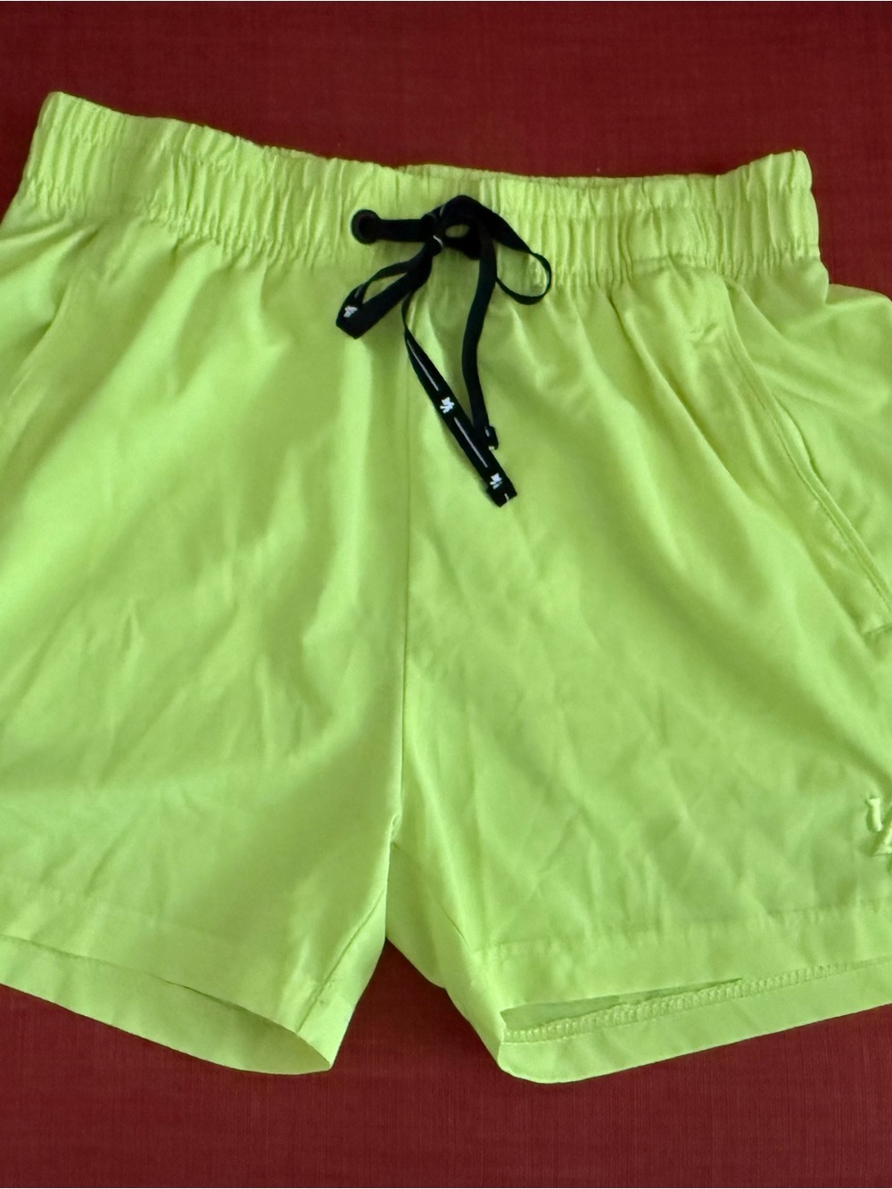 YoungLA Neon Yellow Athletic Drawstring Shorts